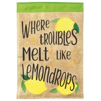 2pk -Flag Where Troubles Melt Burlap 13x18 - (Pack of 2)
