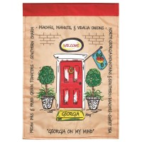 2pk -Flag Georgia Front Door 13x18 - (Pack of 2)