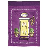 2pk -Flag Louisiana Frontdoor Polyester 13x18 - (Pack of 2)