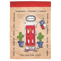 2pk -Flag Texas Front Door Polyester 13x18 - (Pack of 2)