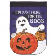 2pk -Flag Halloween Boo Polyester 13x18 - (Pack of 2)