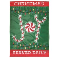 2pk -Flag Christmas Joy Polyester 13x18 - (Pack of 2)