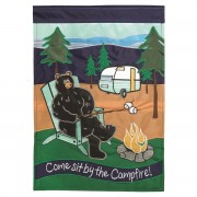 2pk -Flag Campfire Bear Polyester 13x18 - (Pack of 2) 2pk -Flag Campfire Bear Polyester 13x18 - (Pack of 2)