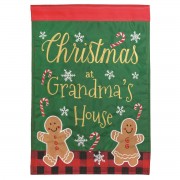 2pk -Flag Christmas Grandmas Polyester 13x18 - (Pack of 2)