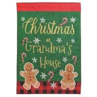 2pk -Flag Christmas Grandmas Polyester 13x18 - (Pack of 2)
