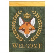 2pk -Flag Fox Crown Welcome Polyester 13x18 - (Pack of 2)