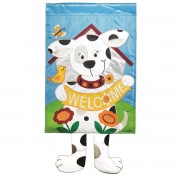 2pk -Crazy Leg Dog Welcome Polyester - (Pack of 2)