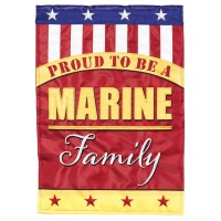 2pk -Flag Marines Family Polyester 13x18 - (Pack of 2)
