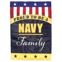 2pk -Flag Navy Family Polyester 13x18 - (Pack of 2)