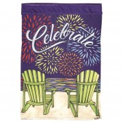 2pk -Flag Celebrate Polyester 13x18 - (Pack of 2)