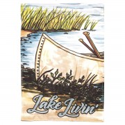 2pk -Flag Canoe Lake Livin Polyester 13x18 - (Pack of 2)