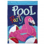 2pk -Flag Pool Party Burlap Polyester 13x18 - (Pack of 2) 2pk -Flag Pool Party Burlap Polyester 13x18 - (Pack of 2)