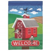 2pk -Flag Birdhouse Welcome Polyester 13x18 - (Pack of 2) 2pk -Flag Birdhouse Welcome Polyester 13x18 - (Pack of 2)