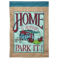 2pk -Flag Home Is Where You Park 13x18 - (Pack of 2)