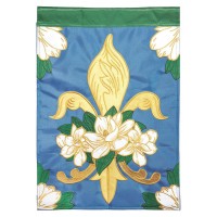 2pk -Flag Magnolia Fleur-De-Lis 13x18 - (Pack of 2)