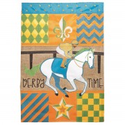 2pk -Flag Derby Time Horse Polyester 13x18 - (Pack of 2)