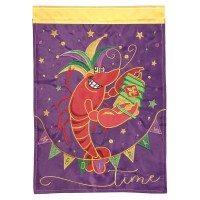 2pk -Flag Mardi Gras Crawfish Polyester 13x18 - (Pack of 2)