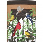 2pk -Flag Birds On Fence Polyester 13x18 - (Pack of 2) 2pk -Flag Birds On Fence Polyester 13x18 - (Pack of 2)