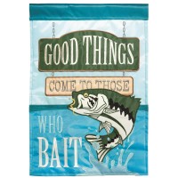 2pk -Flag Fish Good Things Come 13x18 - (Pack of 2)