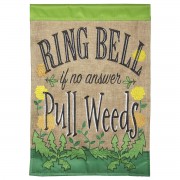 2pk -Flag Ring Bell Pull Weeds Burlap 13x18 - (Pack of 2)