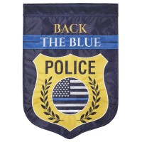 2pk -Flag Police Polyester 13x18 - (Pack of 2)