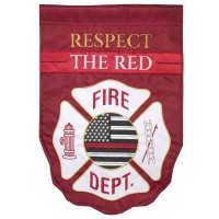 2pk -Flag Firefighter Polyester 13x18 - (Pack of 2)