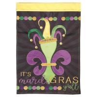 2pk -Flag Fleur-De-Lis Jester Hat 13x18 - (Pack of 2)
