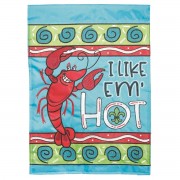 2pk -Flag I Like Em Crawfish Polyester 13x18 - (Pack of 2)