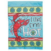 2pk -Flag I Like Em Crawfish Polyester 13x18 - (Pack of 2)
