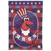 2pk -Flag Happy 4th Crawfish Polyester 13x18 - (Pack of 2)