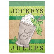 2pk -Flag Jockeys Juleps Burlap 13x18 - (Pack of 2) 2pk -Flag Jockeys Juleps Burlap 13x18 - (Pack of 2)