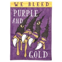 2pk -Flag We Bleed Purple Gold 13x18 - (Pack of 2)