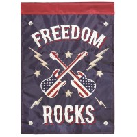 2pk -Flag Freedom Rocks Polyester 13x18 - (Pack of 2)