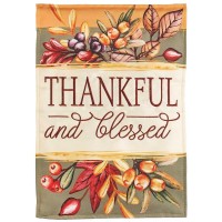 2pk -Flag Thankful Blessed Polyester 13x18 - (Pack of 2)