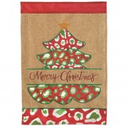 2pk -Flag Christmas Tree Polyester 13x18 - (Pack of 2)