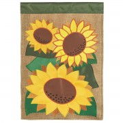 2pk -Flag Sunflowers Polyester 13x18 - (Pack of 2)