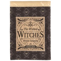 2pk -Flag The Wicked Witches Broom 13x18 - (Pack of 2)