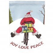 2pk -Flag Santa On Bicycle 13x18 - (Pack of 2) 2pk -Flag Santa On Bicycle 13x18 - (Pack of 2)