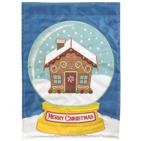 2pk -Flag Gingerbread Snowglobe 13x18 - (Pack of 2)