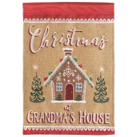2pk -Flag Grandmas Gingerbread House 13x18 - (Pack of 2)