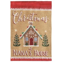 2pk -Flag Nanas Gingerbread House 13x18 - (Pack of 2)