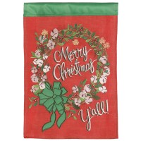 2pk -Flag Merry Christmas Yall 13x18 - (Pack of 2)