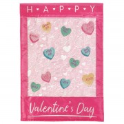 2pk -Flag Candy Hearts Polyester 13x18 - (Pack of 2)