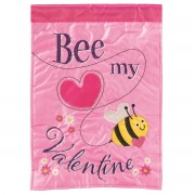 2pk -Flag Bee My Valentine Polyester 13x18 - (Pack of 2) 2pk -Flag Bee My Valentine Polyester 13x18 - (Pack of 2)