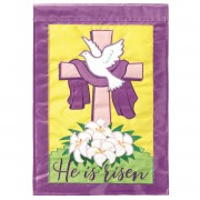 2pk -Flag He Is Risen Polyester 13x18 - (Pack of 2) 2pk -Flag He Is Risen Polyester 13x18 - (Pack of 2)