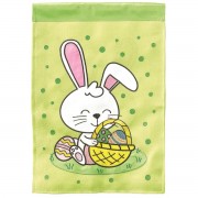 2pk -Flag Easter Bunny Burlap Polyester 13x18 - (Pack of 2)