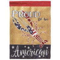 2pk -Flag Crawfish Proud American 13x18 - (Pack of 2)