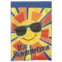 2pk -Flag Sun Its Summertime Polyester 13x18 - (Pack of 2)