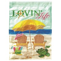 2pk -Flag Lovin Life Beach Chair 13x18 - (Pack of 2)