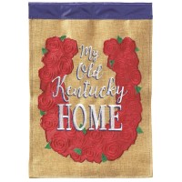 2pk -Flag Old Kentucky Home Horseshoe 13x18 - (Pack of 2)
